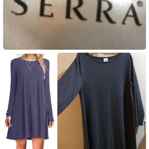 SERRA THICK WEIGHTED SPANDEX, SUPER SOFT TEE SHIRT DRESS